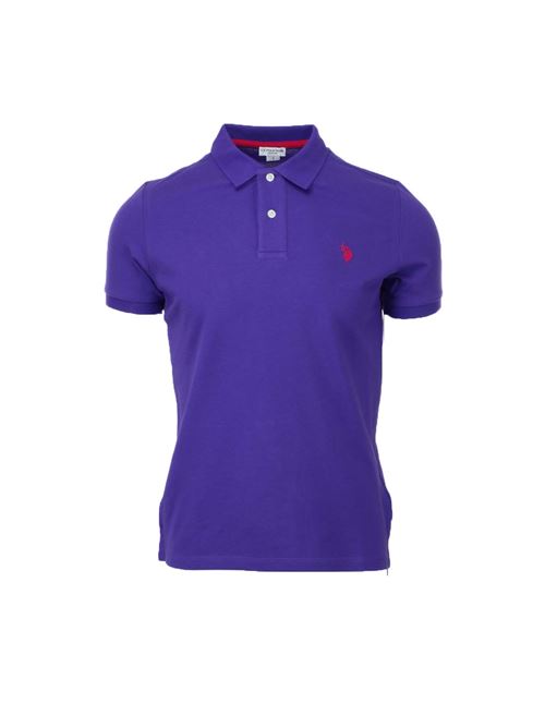 Polo mezza manica tinta unita con logo US Polo Assn | Polo | 6507941029235