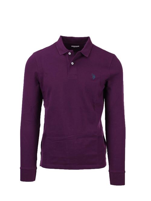 Polo manica lunga in piquet di cotone US Polo Assn | Polo | 6670949785259