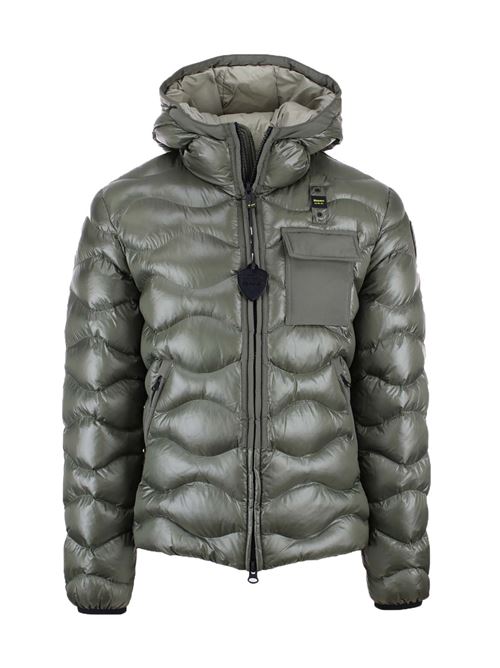 Wave down jacket with hood and Bryant breast pocket BLAUER | Down Jackets | BLUC02056005958683