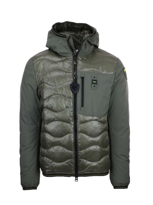 ALBERT nylon and neoprene down jacket BLAUER | Down Jackets | BLUC08034006355683