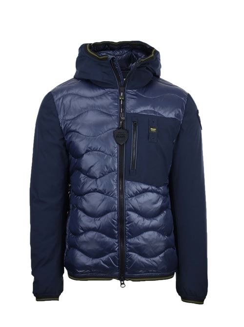 ALBERT nylon and neoprene down jacket BLAUER | Down Jackets | BLUC08034006355888