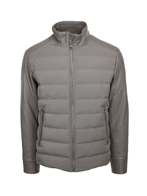 Giubbotto bomber  in pelle e nylon imbottito BOSS | Giubbotti & Piumini | MERSINO8724376