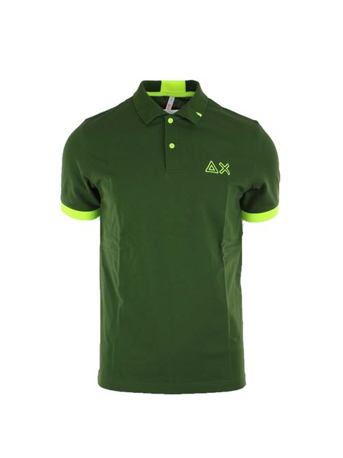 Polo mezza manica con dettagli e logo fluo SUN68 | Polo | A3512237